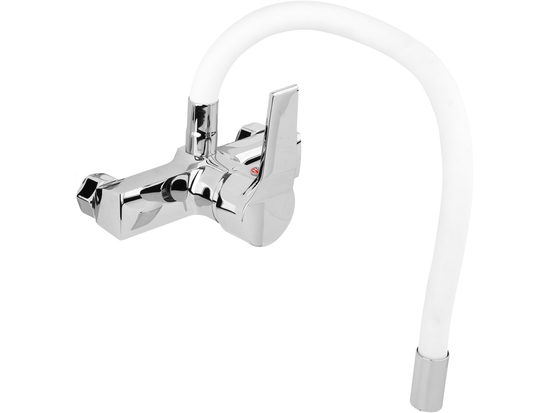 ÉVIER MURAL FATTER AVEC BEC FLEXIBLE BLANC FLEXIBLE