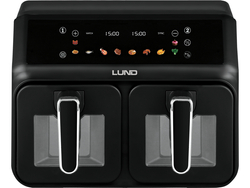 FREIDORA 2200W 4L+4L NEGRA