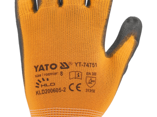 SAFETY GLOVES WITH TOUCHSCREEN FINGERS PU SIZE 10