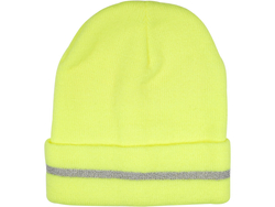 GORRO DE INVIERNO ENROLLADO AMARILLO