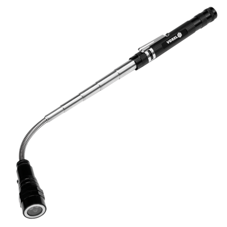 LAMPADA PINZA TELESCOPICA CON MAGNETE E 3 DIODI