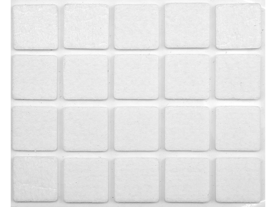 VLOŽKY PLSTENÉ 20X20 MM BÍLÉ