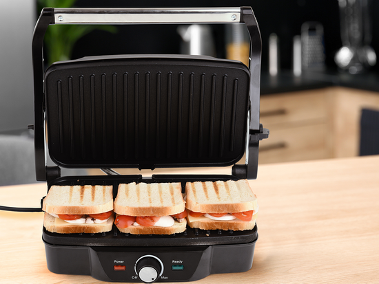 ELEKTROMOS GRILL 1600W, 28 X 17CM, HŐMÉRSÉKLET BEÁLLÍTÁS