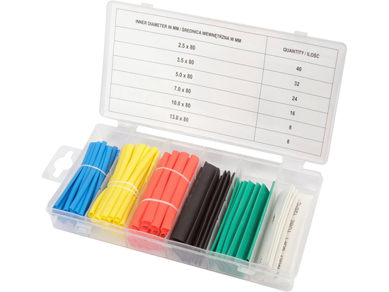 COLORED HEAT SHRINKING TUBE SET 128PCS