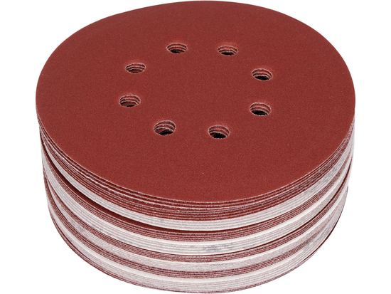 VELCRO ABRAZĪVAIS DISKS, 8 AUGUMI, P180 150 MM / 50 GAB.