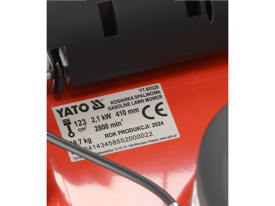 CORTADORA DE GASOLINA 41 CM SIN ACCIONAMIENTO, CAPACIDAD 123 CM3