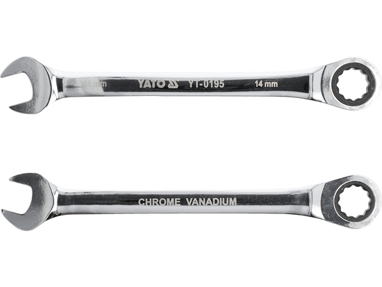 CLE MIXTE A CLIQUET 14 MM