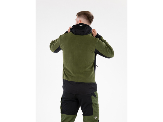 FELPA VERDE SARNA CON CAPPUCCIO TAGLIA. 2XL