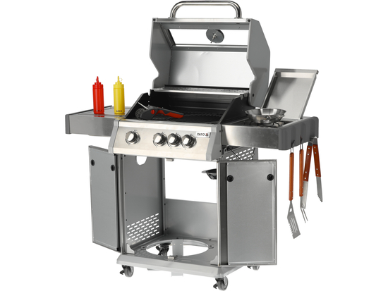 GAS GRILL ITAMI 3+1 S/S 11,5KW WITH WINDOW