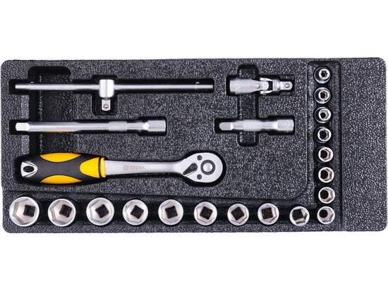 6 DRAWERS ROLLER CABINET WITH TOOL INSERT / 177PCS