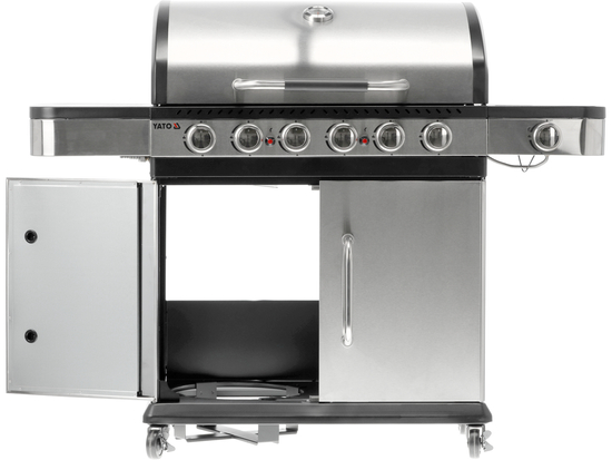 ZUSHI 6+1 GĀZES GRILS NERŪSĒJOŠAIS TĒRAUDS 20,2 KW