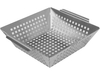 CESTA PARA PARRILLA DE ACERO INOXIDABLE 26 X 22 X 7 CM