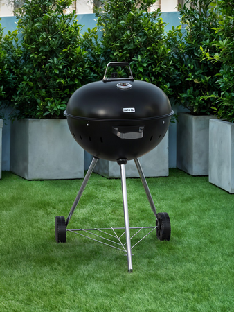 BARBECUE À CHARBON DE BOIS ROND 54CM NOIR