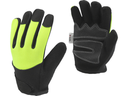 GUANTES DE TRABAJO AMARA DE PIEL SINTÉTICA CON REFUERZOS EN LA PARTE DE AGARRE TALLA PARA OPERACIÓN DE SMARTPHONE. 8