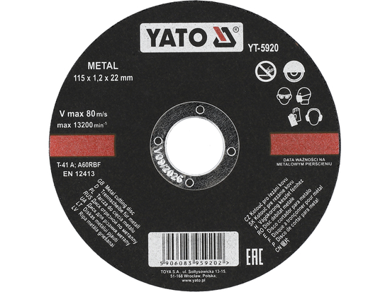 METĀLA GRIEŠANAS DISKI 115X1,2X22 MM