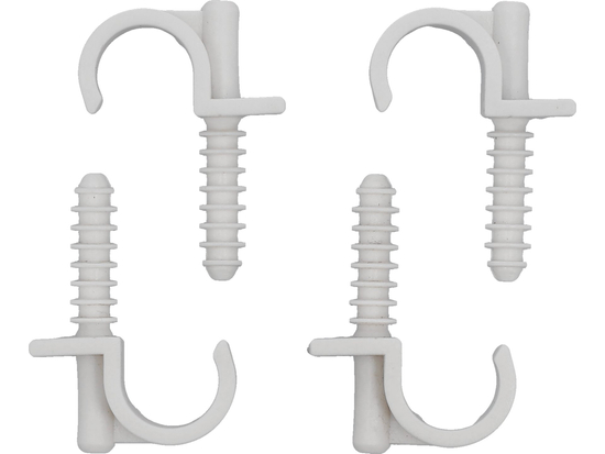 SOPORTES DE MONTAJE E INSTALACIÓN CON PIN DE INSTALACIÓN RÁPIDA PARA TUBO DE 18MM, 4 UNIDADES.