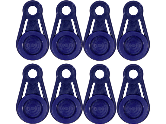 SOPORTE PARA FIJACIÓN DE LONAS, TAPÓN Y ABRAZADERA, JUEGO DE 8 UDS.