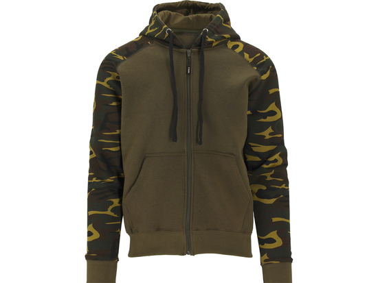 TALLA DE SUDADERA CON CAPUCHA DE CAMO. METRO