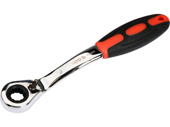 LLAVE DE ANILLO CURVA CON CARRACA 9MM