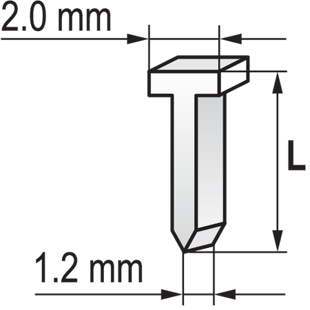 SEŠÍVAČKA HŘEBÍKY 10X2,0 MM, 1000 KS