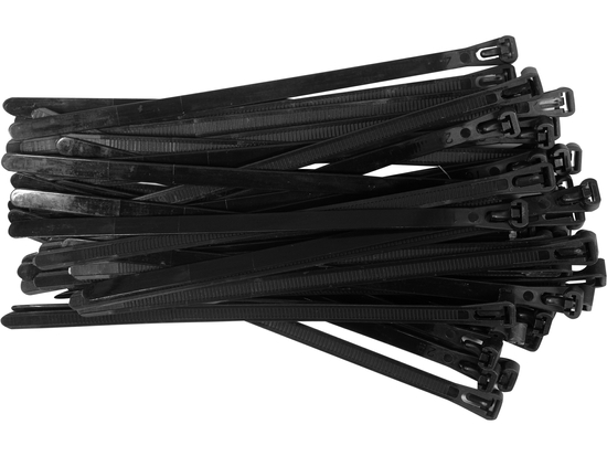 RELEASABLE CABLE TIES 7,6X200MM 50PCS BLACK