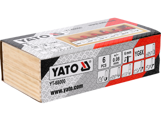 CORTADORES PARA MADERA WIDI, VÁSTAGO FI 6 MM, JUEGO. 6 PIEZAS