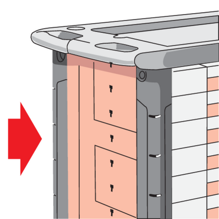 ARMOIRE DE SERVICE AVEC 157 OUTILS, 7 TIROIRS AVEC SERRURE D'OUVERTURE