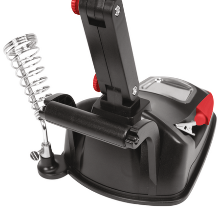 UCHWYT TYPU TRZECIA RĘKA Z PODWÓJNĄ LUPĄ Z PODŚWIETLENIEM LED