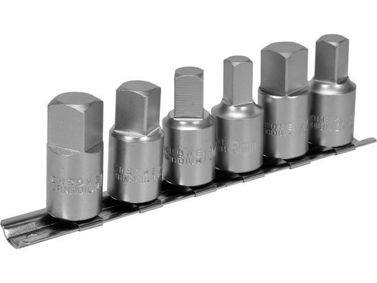 ENSEMBLE DE 6 CLÉS À MANCHON POUR BOUCHON D'HUILE 3/8''