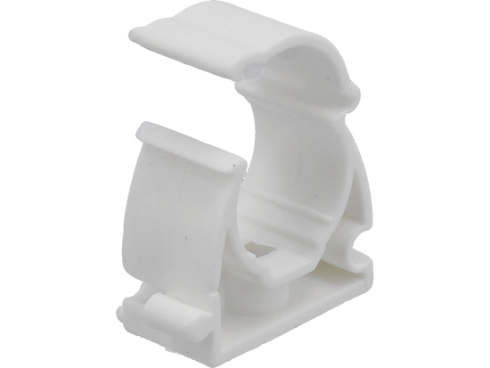 SUPPORTS, ASSEMBLAGE, CLIPS D'INSTALLATION, FERMÉS POUR TUYAUX ET CÂBLES 18MM, 4 PCS.