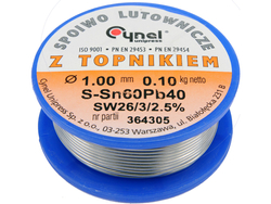 SOLDER SN60PB40 1.0MM 100G
