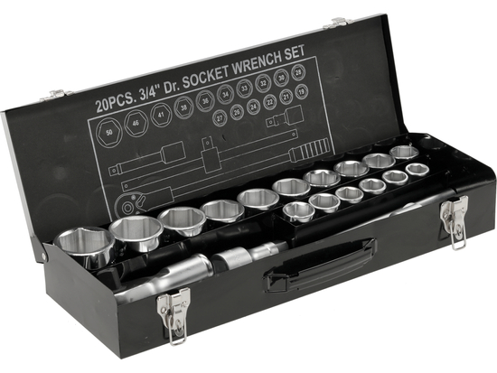 JEU D'OUTILS 3/4'' 20 PIÈCES.