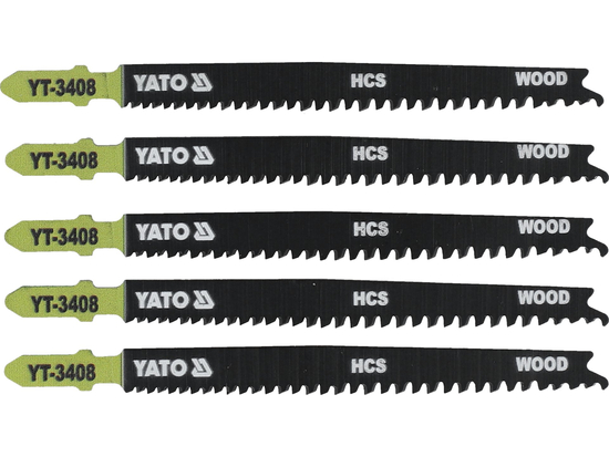 HOJA DE SIERRA DE CALAR TIPO T, 13-8 TPI, PARA MADERA, 5 UNIDADES