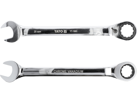 CLE MIXTE A CLIQUET 20 MM