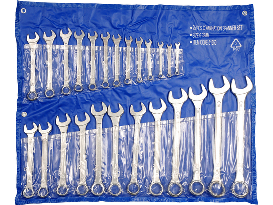 CHIAVI COMBINATE 6-32 MM, SET DA 25 PZ. CASO