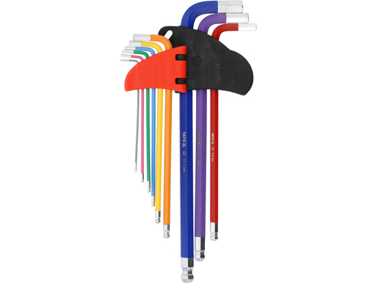 EXTRA LONG HEX KEY BALL SET 1.5-10MM 9PCS