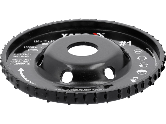 FRAISE, RÂPE COMPLÈTE, CONVEXE 120X12 NO.1 POUR MEULEUSE D'ANGLE