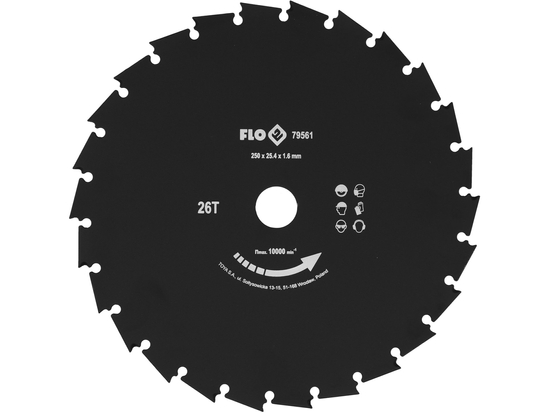 DISCO DE CORTE COM DENTES DE CORTE PARA BLUEPRINT 250 MM / 25,4 MM