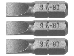 BITS 1/4''X25 MM, 6MM 3 UNIDADES