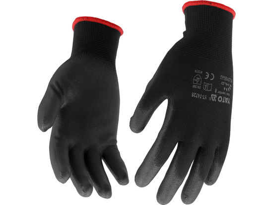 GUANTES DE PROTECCIÓN DE NYLON RECUBIERTOS DE PU TALLA 9