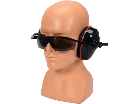 COMBINED EYES AND EARS PROTECTION MUFFS GREY