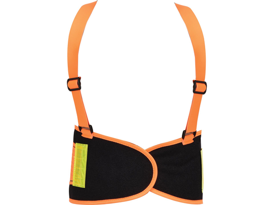 HIGH VISIBILITY BACK SUPPORT BELT, COLOUR: ORANGE