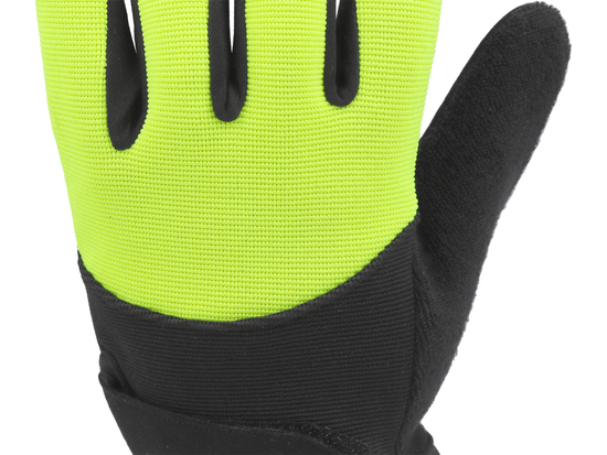 GUANTES DE TRABAJO AMARA DE PIEL SINTÉTICA CON REFUERZOS EN LA PARTE DE AGARRE TALLA PARA OPERACIÓN DE SMARTPHONE. 8