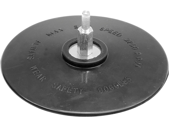 DISCO DE BORRACHA COM HASTE, FI 125 MM