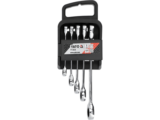 DOUBLE RATCHET WRENCH SET 5PCS