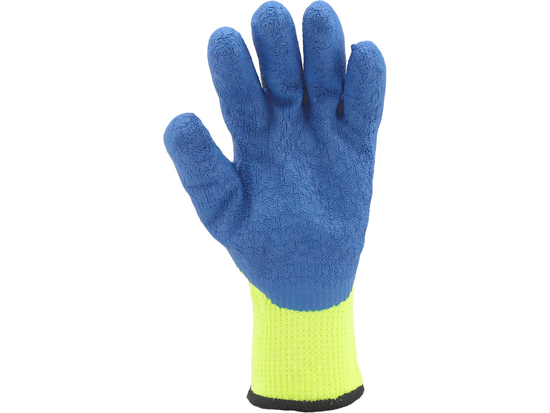 LATEX COATED GLOVES GCLA0510 COLOUR: REFL. YELLOW