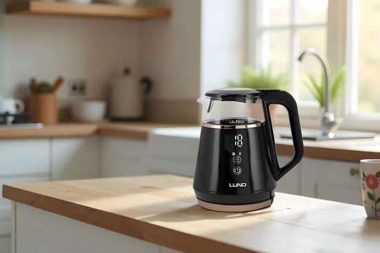 HERVIDOR ELÉCTRICO 1L, AJUSTE DE TEMPERATURA, TIEMPO