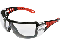 SAFETY CLEAR GLASSES WITH ELASTIC STRAP