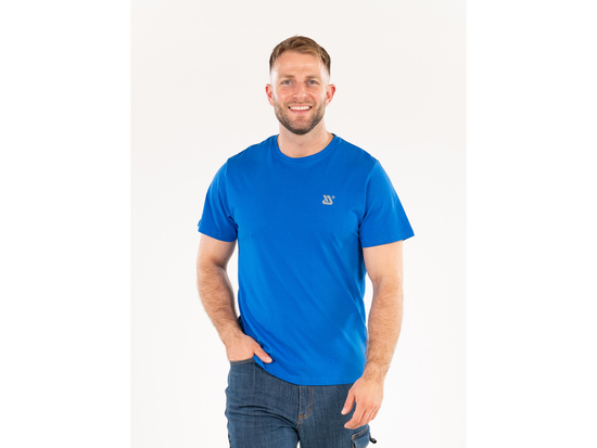 T-SHIRT BASIC, BLU, TAGLIA. 2XL