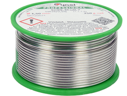AGLUTINANTE, ALAMBRE DE SOLDADURA SIN PLOMO CON FUNDENTE EN CARRETE DE 1,5 MM, 250 G, SN99,3CU0.7